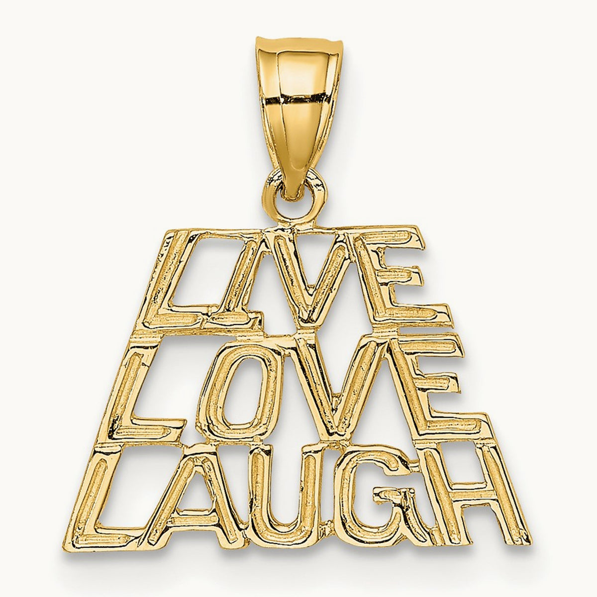 LIVE LAUGH LOVE Charm, 14K