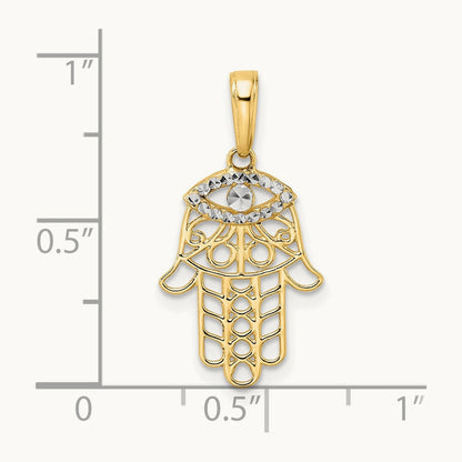 & D/C Evil Eye Hamsa Pendant — 25.18mm