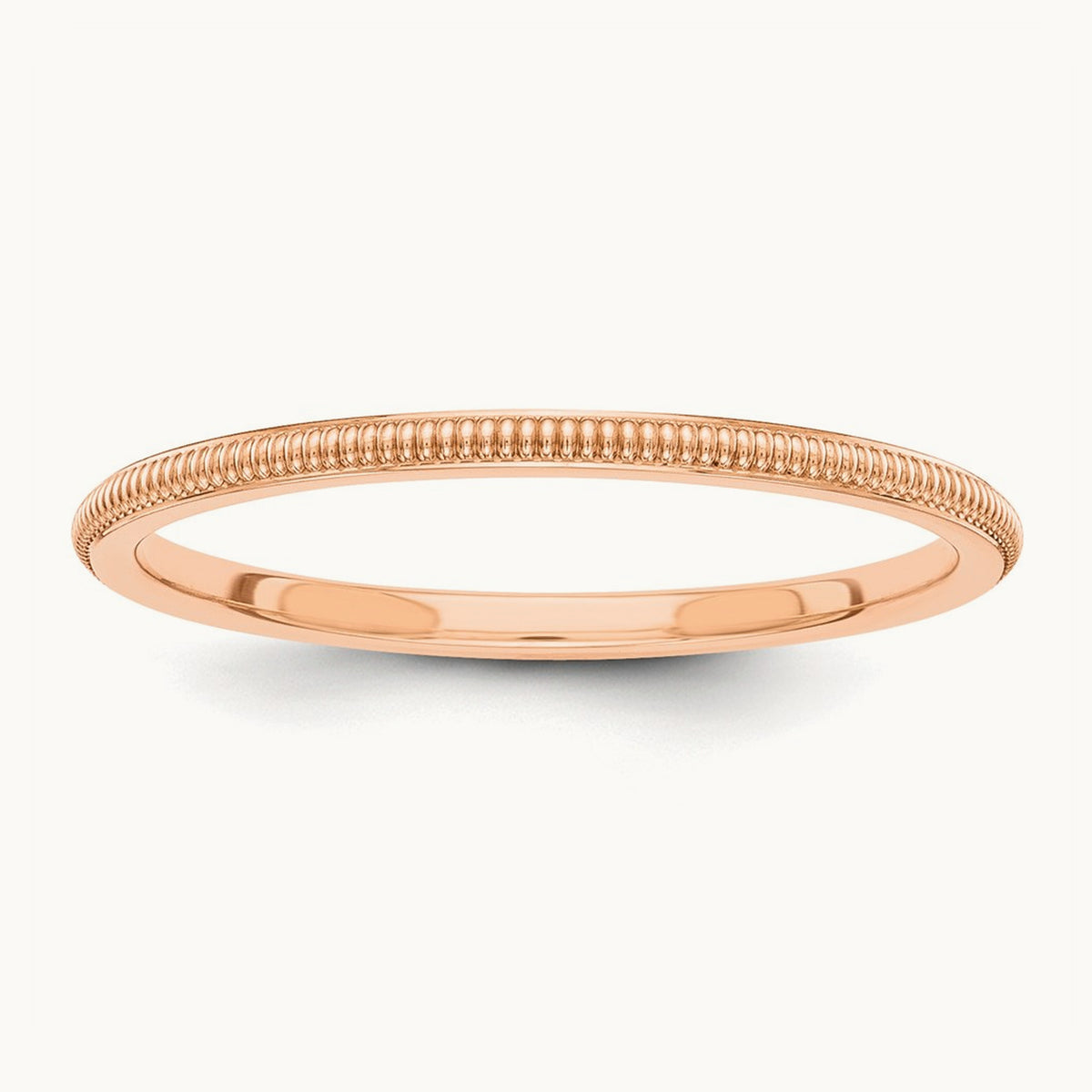 Milgrain Band — 14K Rose Gold