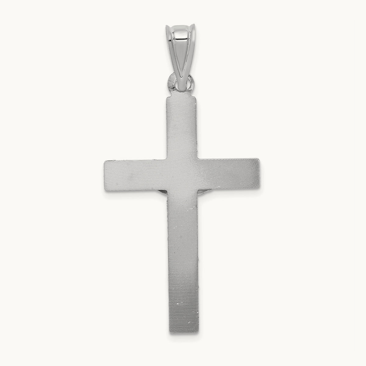 Crucifix Pendant, 14K White Gold
