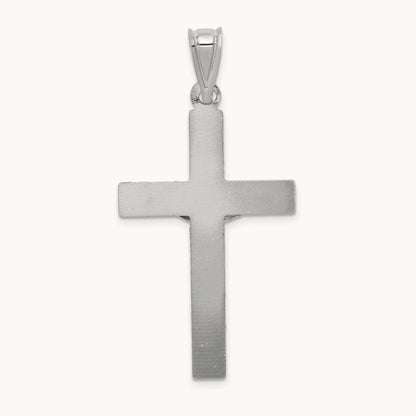 Crucifix Pendant, 14K White Gold