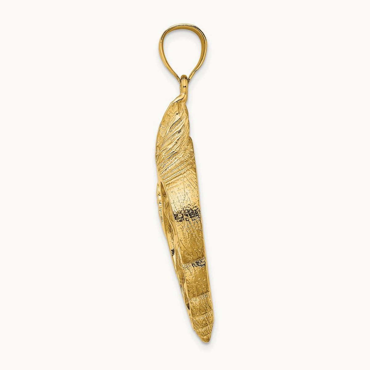 Cut-Out Conch Shell Skeleton Charm, 14K