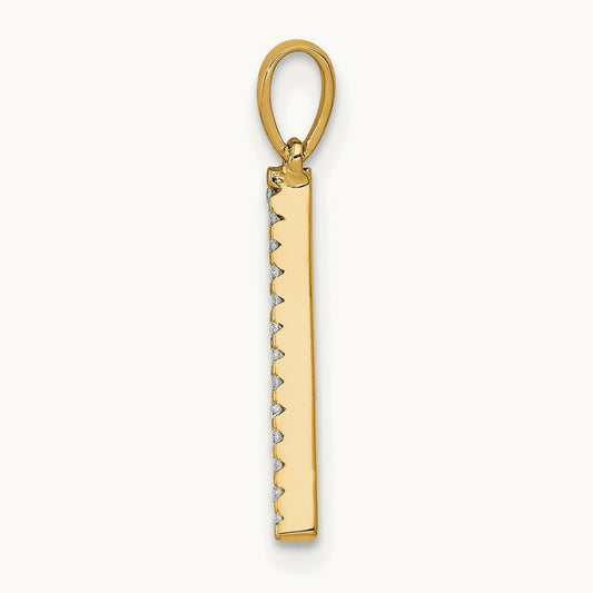 Diamond Letter A Initial Pendant, 14K