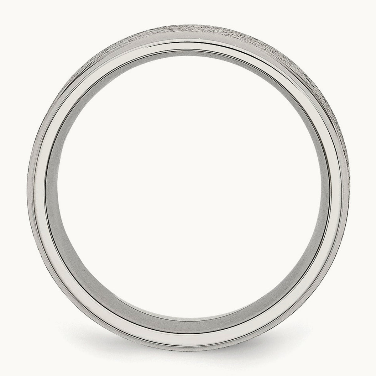 Polished with Grain Finish Center Ridged Edge Band — photo set