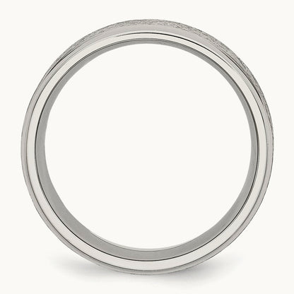 Polished with Grain Finish Center Ridged Edge Band — photo set