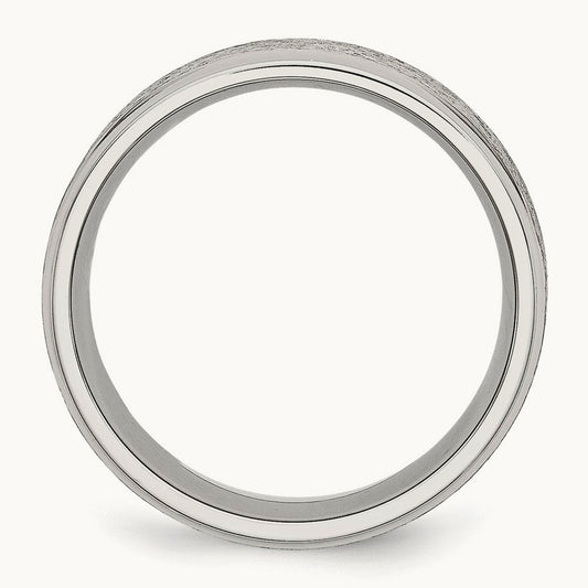 Polished with Grain Finish Center Ridged Edge Band — photo set