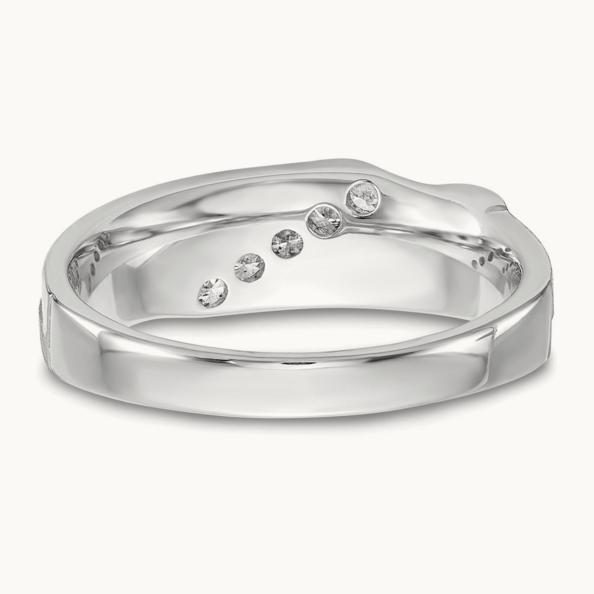 5 Stone Men's Ring, 0.75 ct tw Lab-Grown Diamond