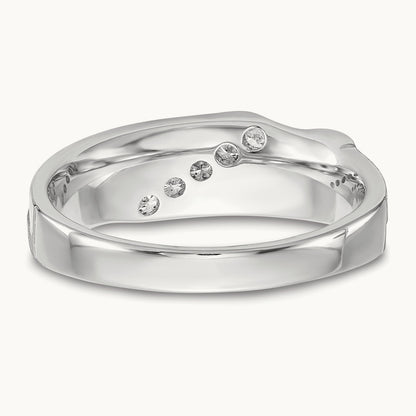 5 Stone Men's Ring, 0.75 ct tw Lab-Grown Diamond
