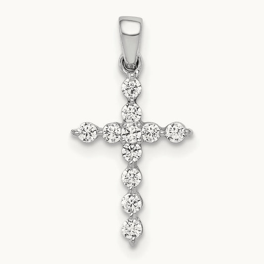1/4ct. Diamond Cross Pendant — 20mm, 0.22 ct