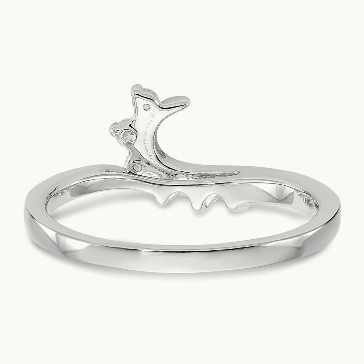 Ring Wrap, 0.15 ct tw Lab-Grown Diamond — 14K White Gold