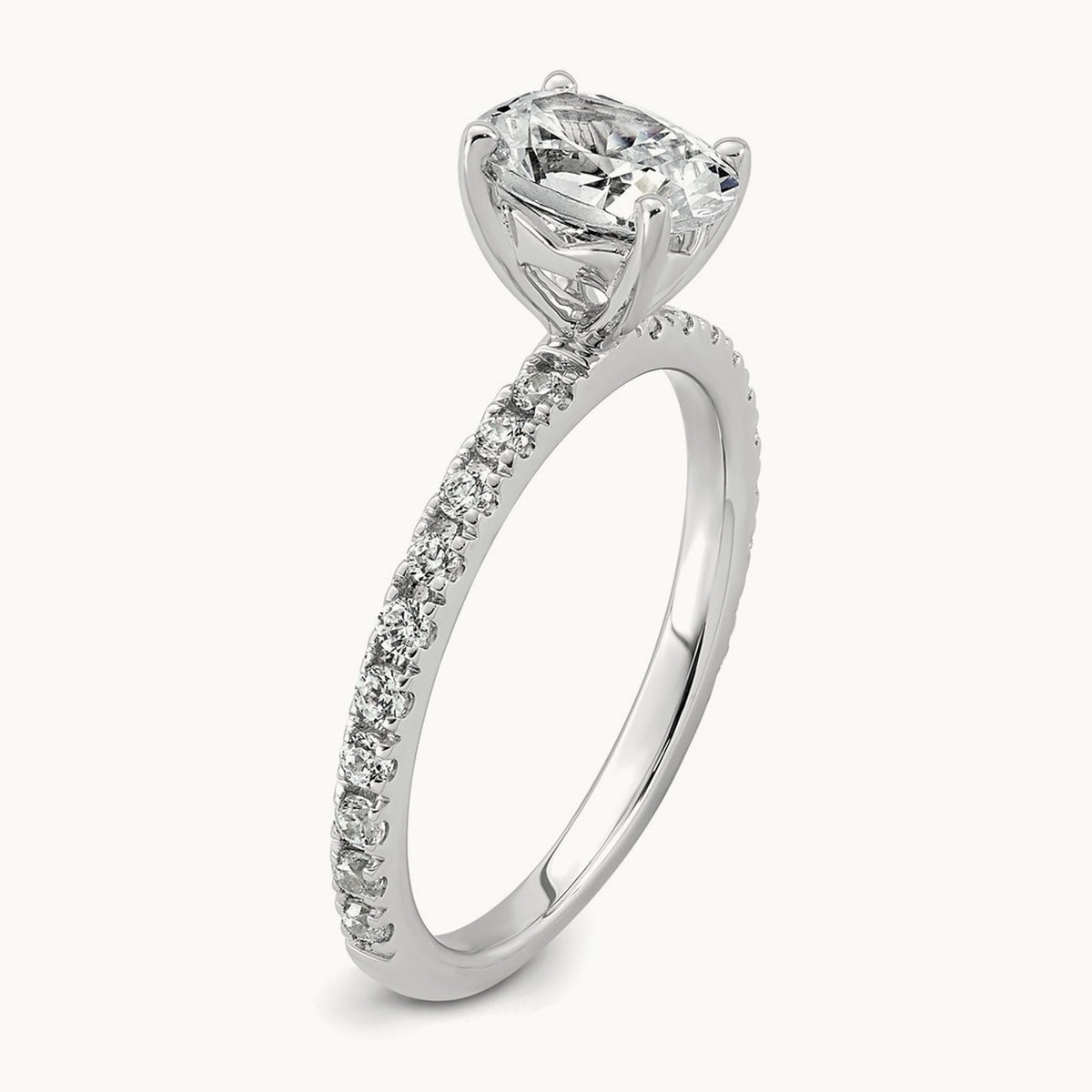 Oval Engagement Ring, 1 1/3-3 3/8 ct Lab-Grown Diamond