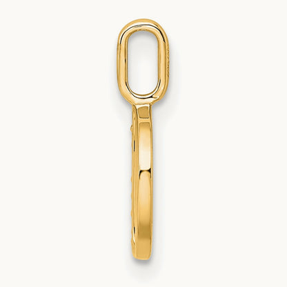 Diamond Letter D Initial Pendant, 14K