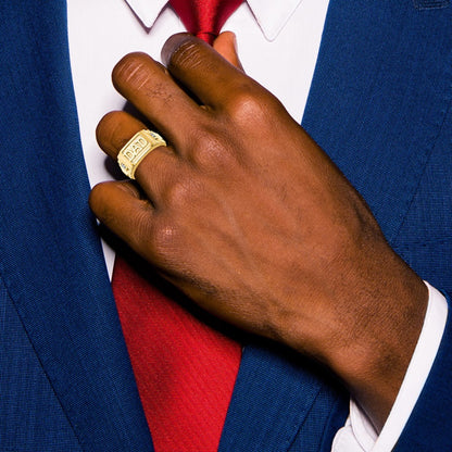 Diamond men's Ring, 14K Gold — 14K Yellow Gold, 11