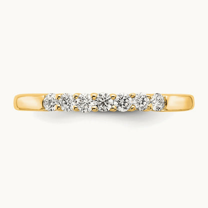 7-Stone Diamond Band — 14K Yellow Gold, 0.245 ct, 7