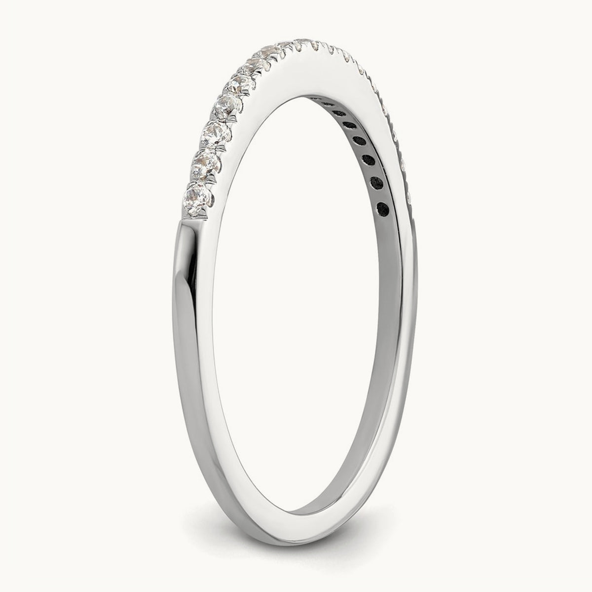 Wedding Band, 0.15-0.25 ct tw Lab-Grown Diamond — 1/6 ct, 14K White Gold