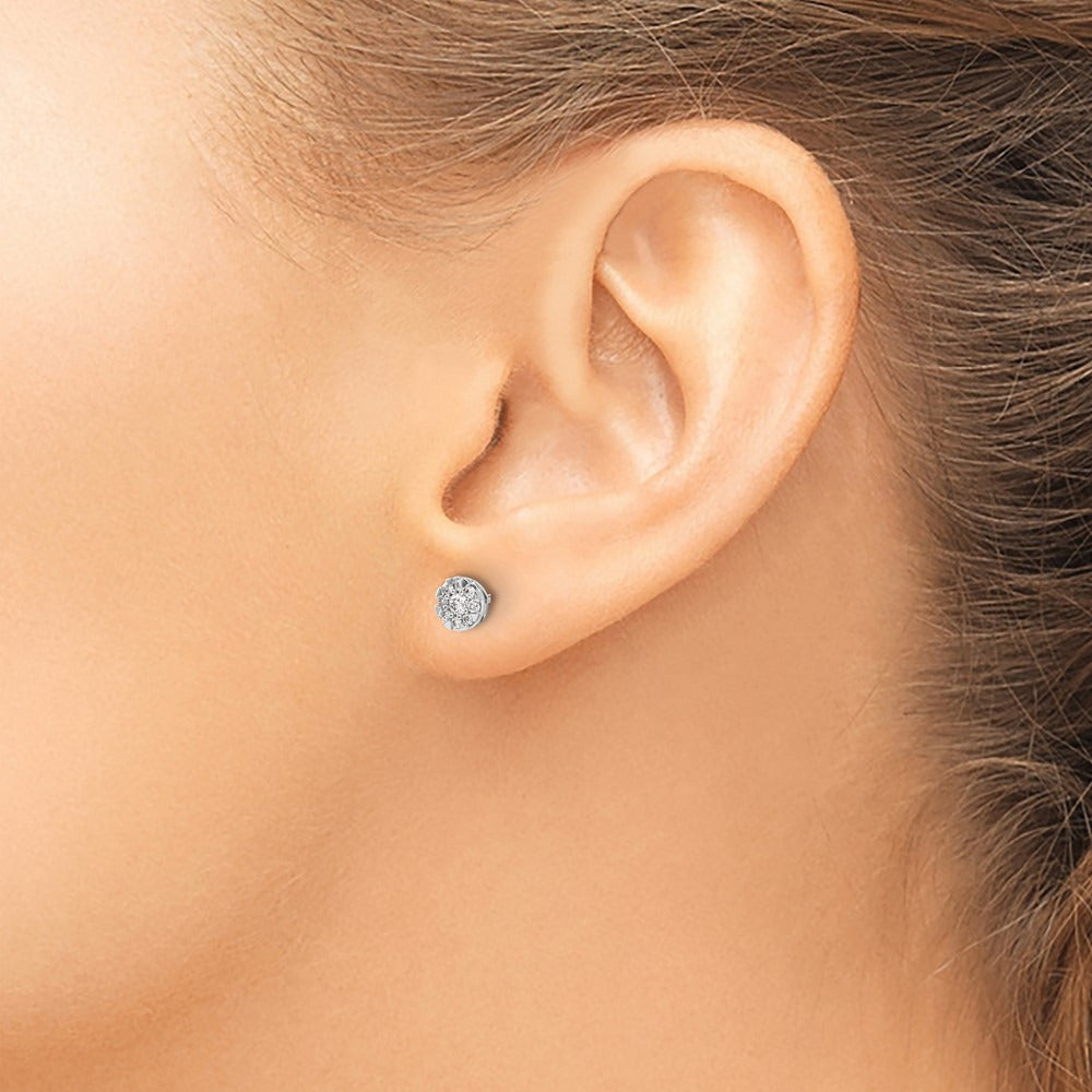 Diamond Cluster Earrings — 5.5mm