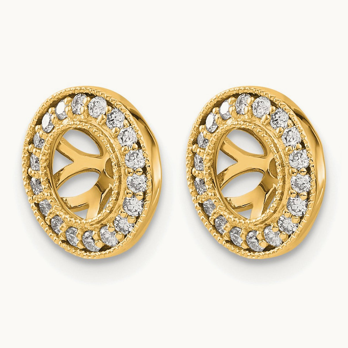 Diamond Earring Jackets — 14K Yellow Gold