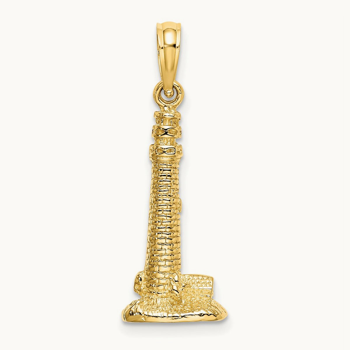 3D Cape May NJ Lighthouse Charm, 14K
