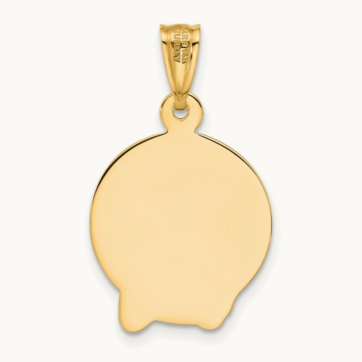 Satin Jesus Medal Pendant, 14K