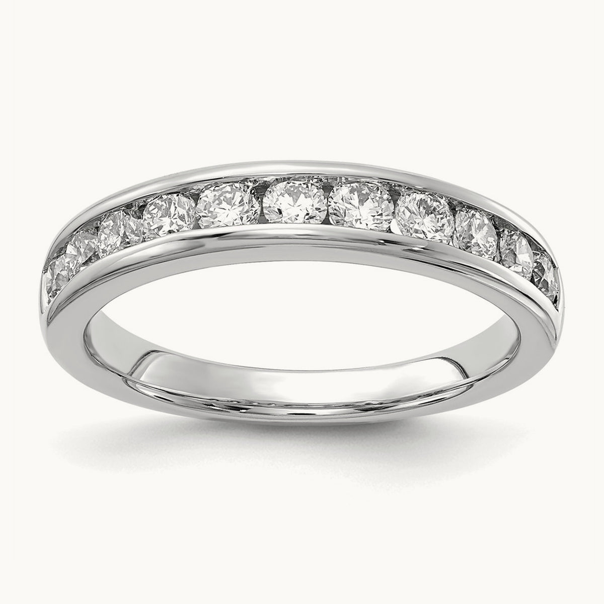 Channel Set Band, 0.10-1.00 ct tw Lab-Grown Diamond — 3/4 ct, 14K White Gold