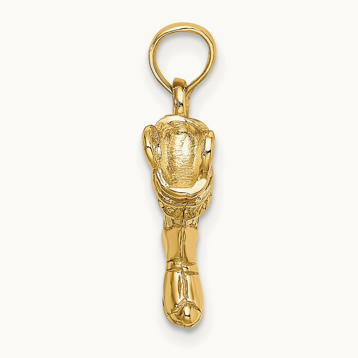 3-D Firefighter Boot Charm, 14K