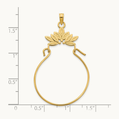 Fancy Charm Holder Pendant, 14K