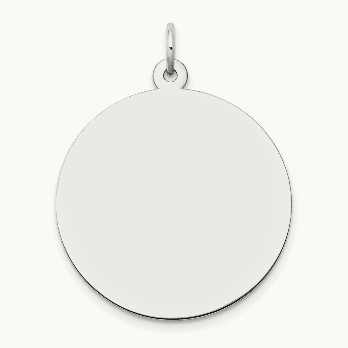 Plain .013 Gauge Round Engravable Disc Charm — 28mm
