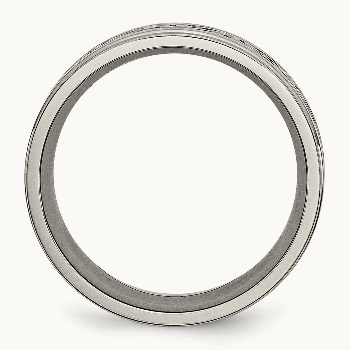 Brushed Center Scroll Design Band — photo set (2)