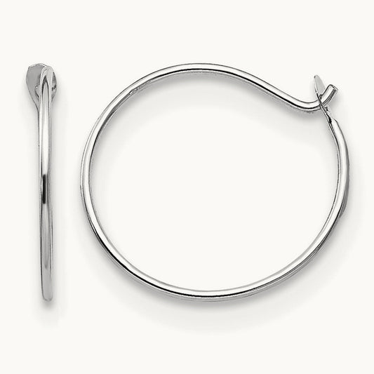 Small Endless Hoop Earrings — 14K White Gold