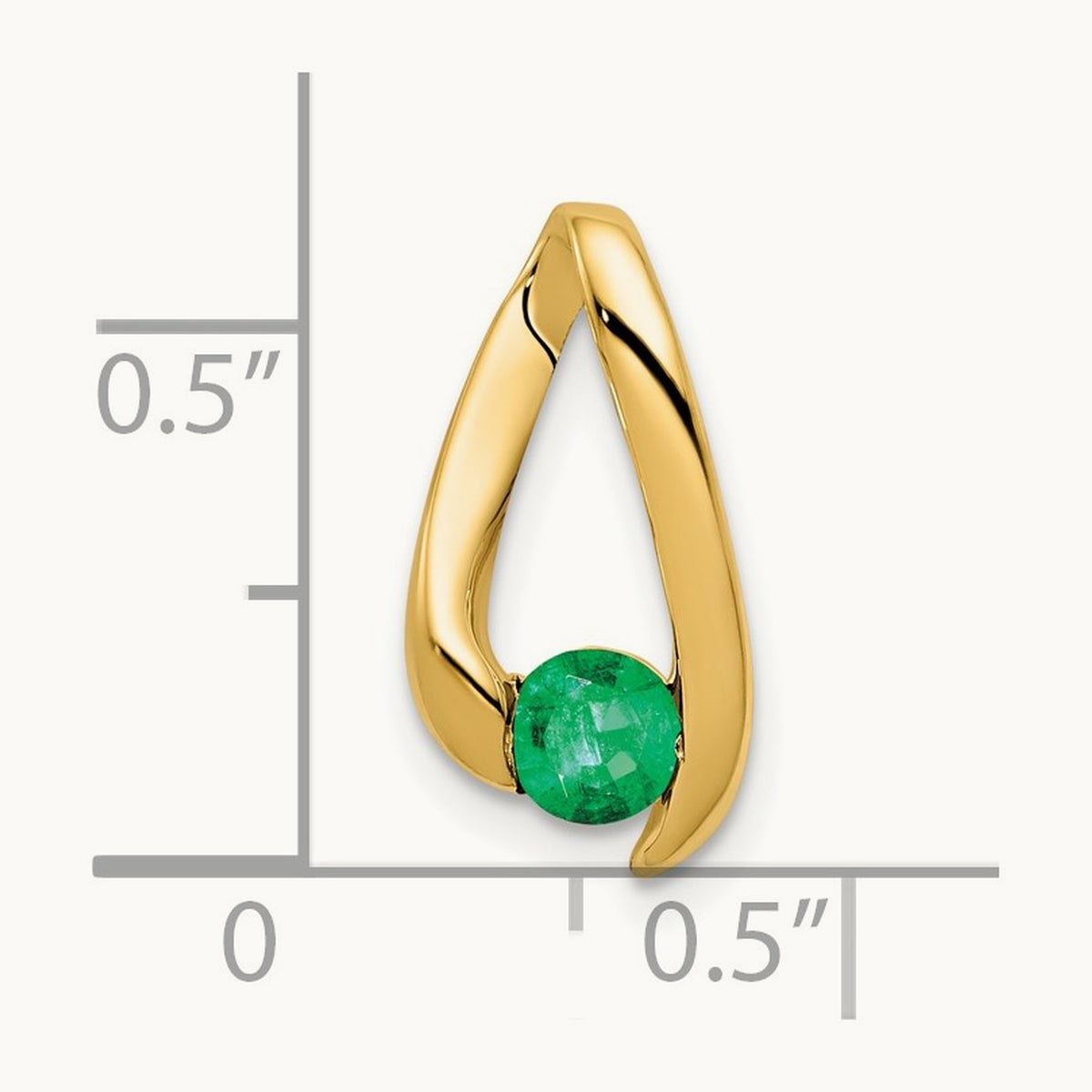 Emerald Pendant — 14K Yellow Gold