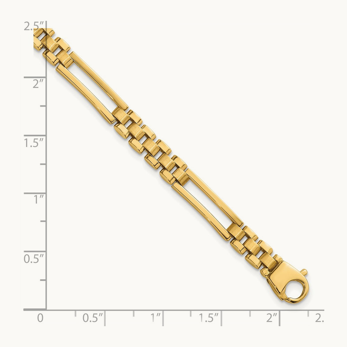 Polished Fancy Open Multi Link Bracelet, 14K