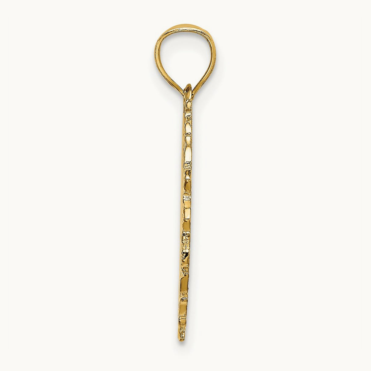 Dart Board and Darts in Leaf Design Charm, 14K