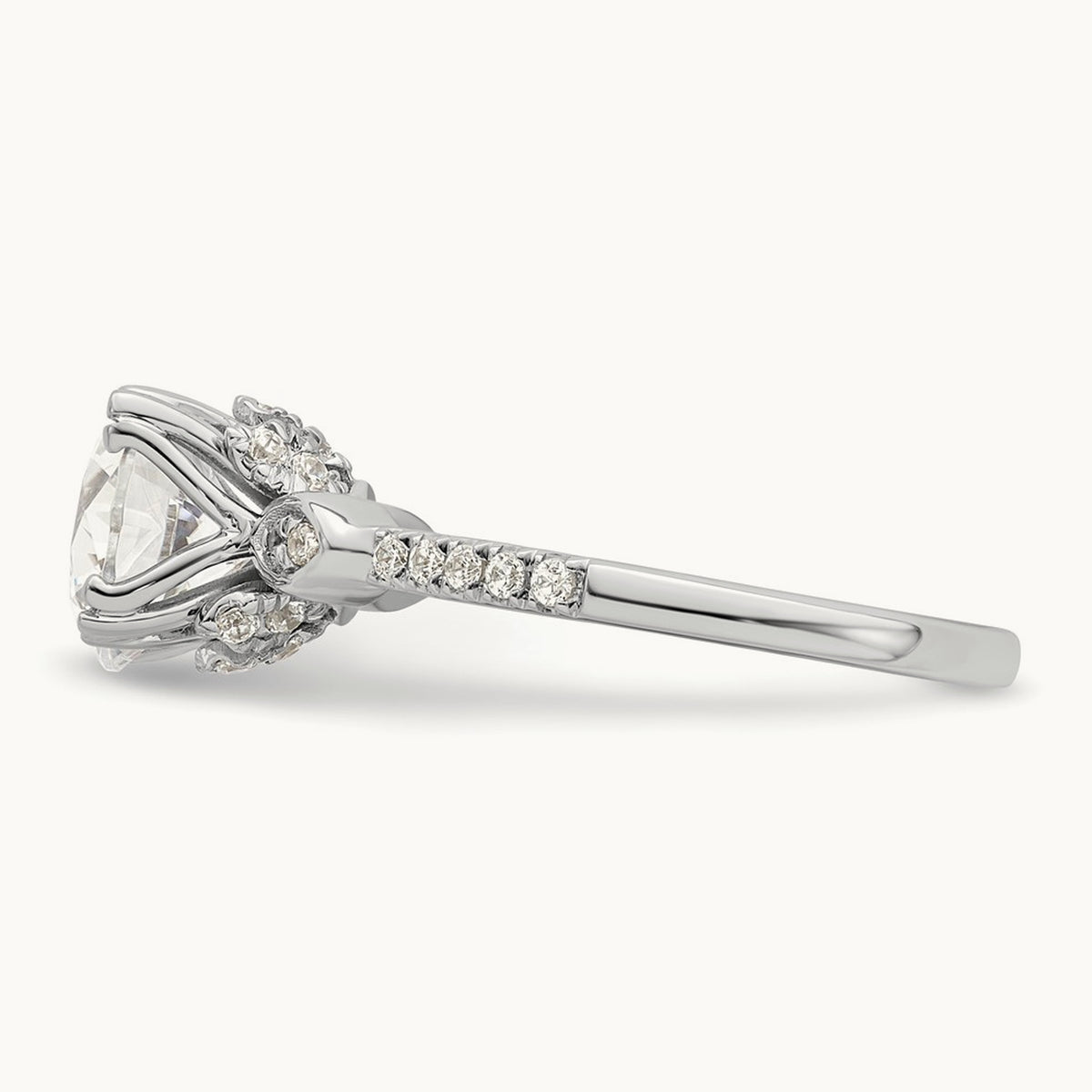Round Semi-Mount Engagement Ring — 2 ct, 7
