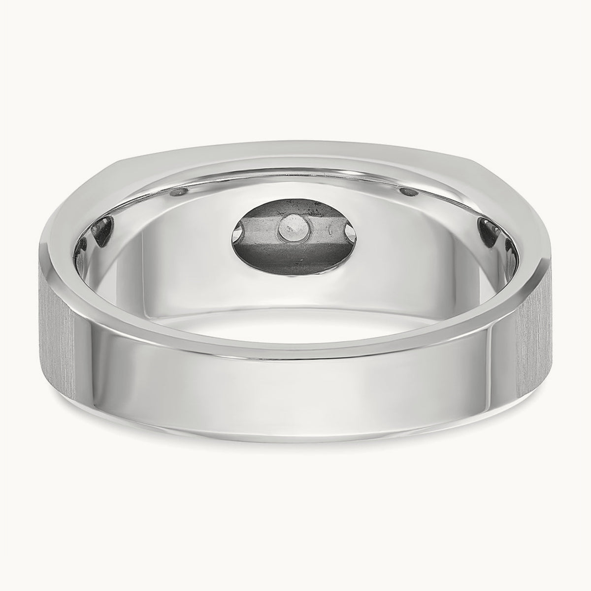 IBGoodman Men's Polished & Satin 5-Stone Diamond Ring, 14K White Gold