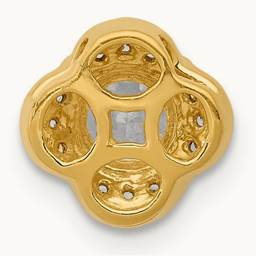1/15ct. Diamond and .33 Sapphire Fancy Chain Slide, 14K