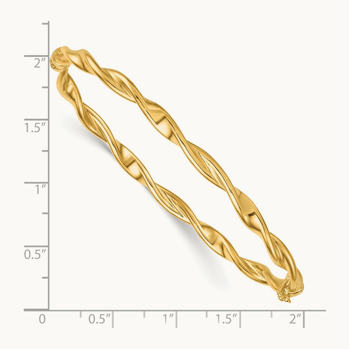 Polished Twist Bangle, 14K