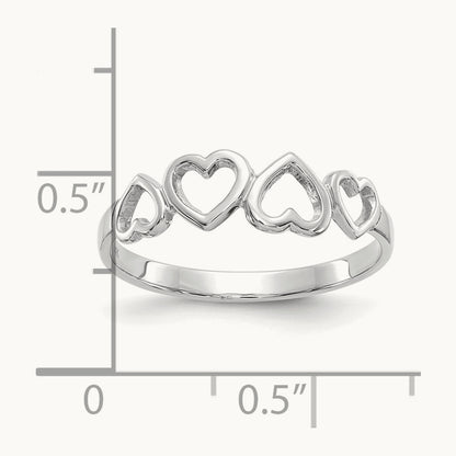Heart Ring in 14K White Gold