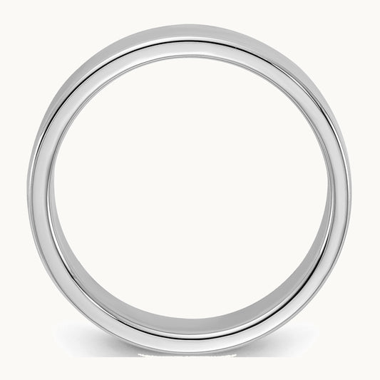 Sterling Silver Rhodium-plated 5mm Flat Band