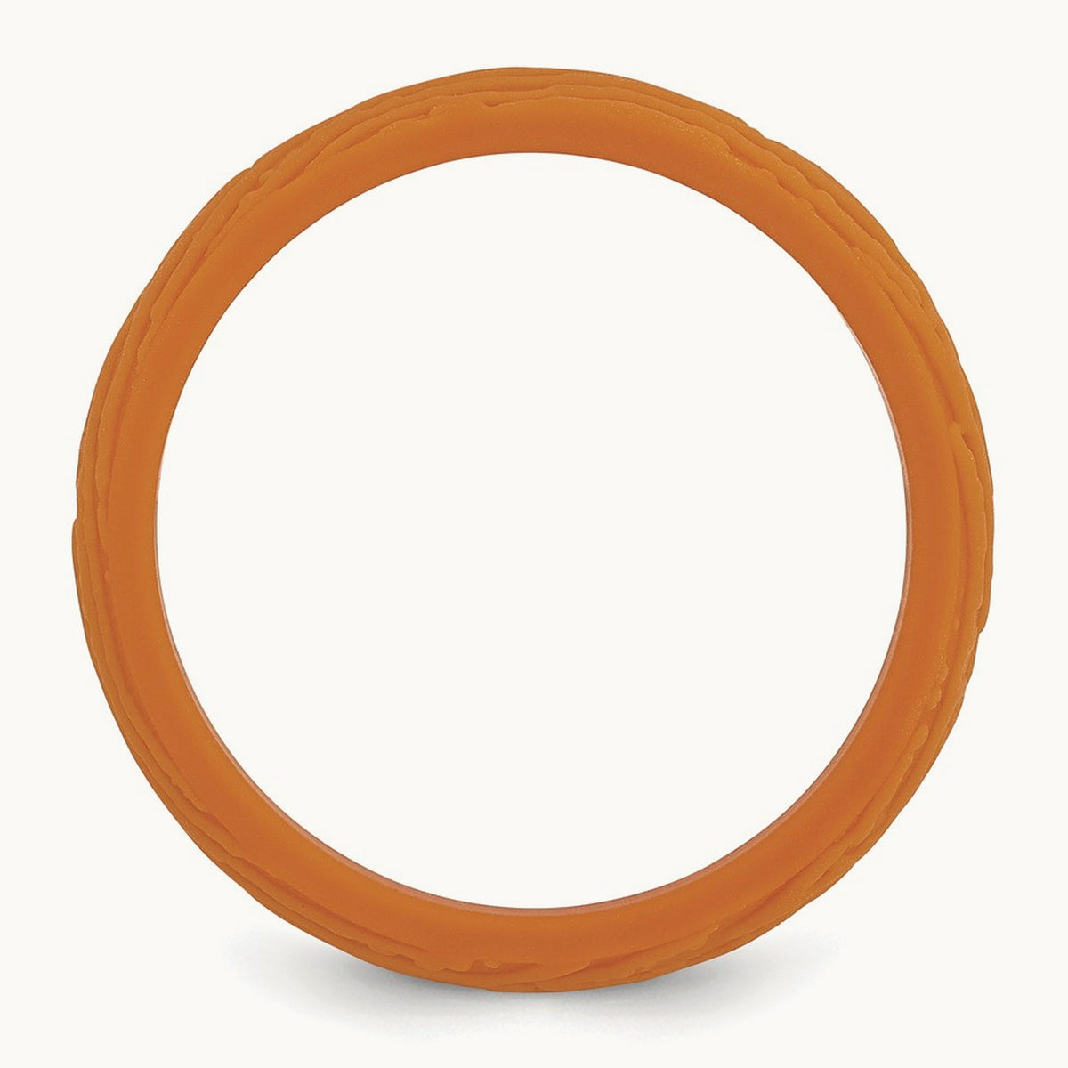 Silicone Pumpkin Orange 5.70mm Wood Grain Pattern Band