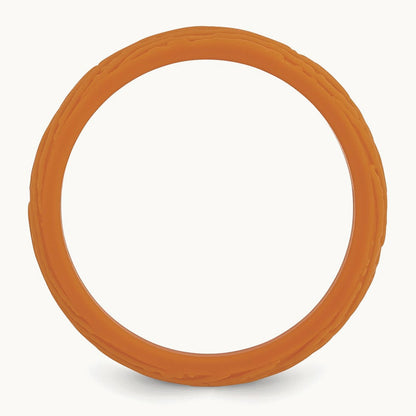Silicone Pumpkin Orange 5.70mm Wood Grain Pattern Band