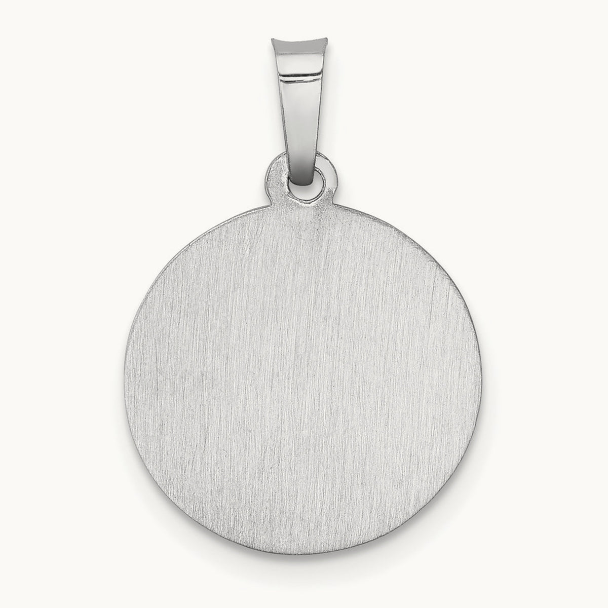 Polished/Satin St Christopher Medal Hollow Pendant — 21.2mm