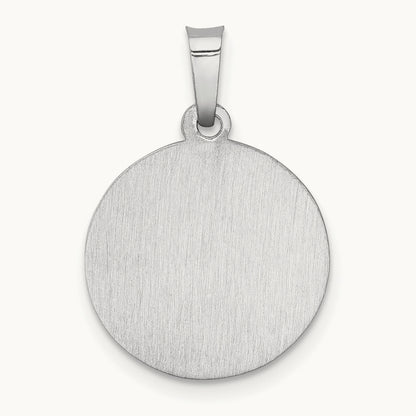 Polished/Satin St Christopher Medal Hollow Pendant — 21.2mm