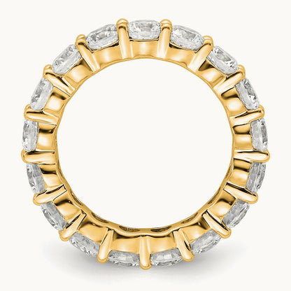 Polished Shared Prong Diamond Eternity Band, 3.00 ct tw — 14K Yellow Gold