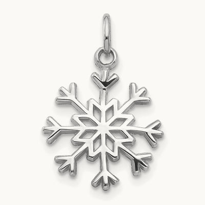 Snowflake Charm, 14K White Gold
