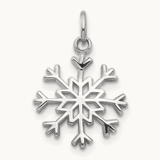 Snowflake Charm, 14K White Gold