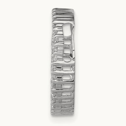 Diamond Circle Chain Slide — 14K White Gold, 17mm, 0.35 ct