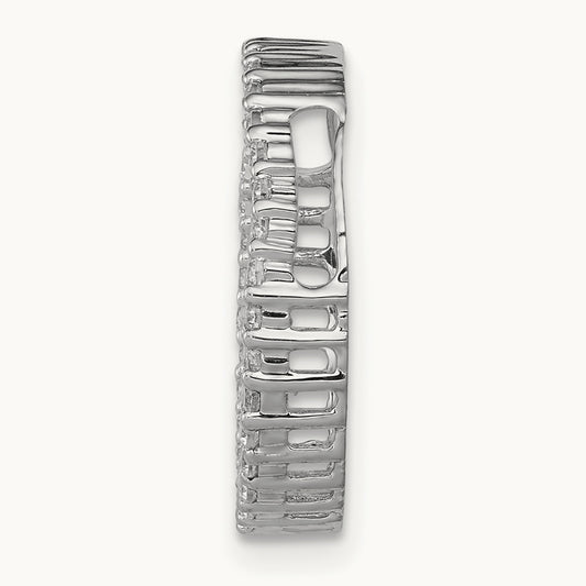 Circle Chain Slide Pendant, 0.25 ct tw Lab-Grown Diamond
