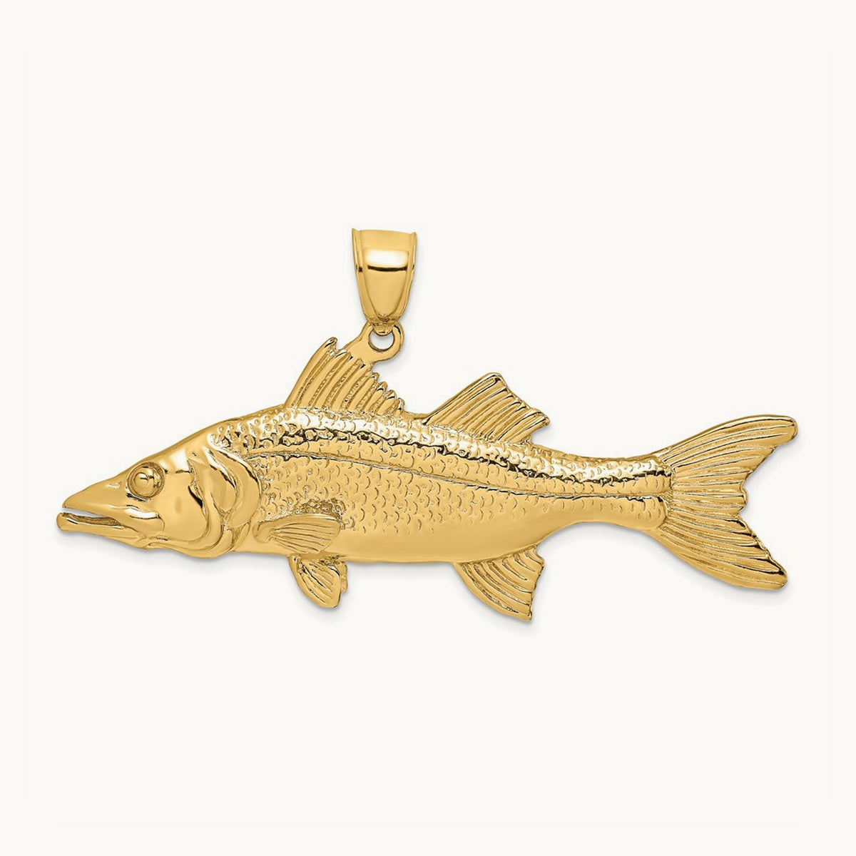 3-D Snook Fish Charm — 20mm