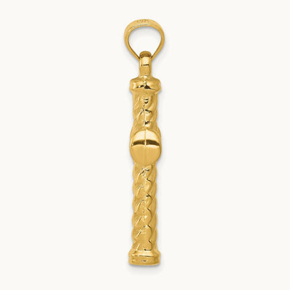 Reversible Diamond-cut Cross Pendant, 14K