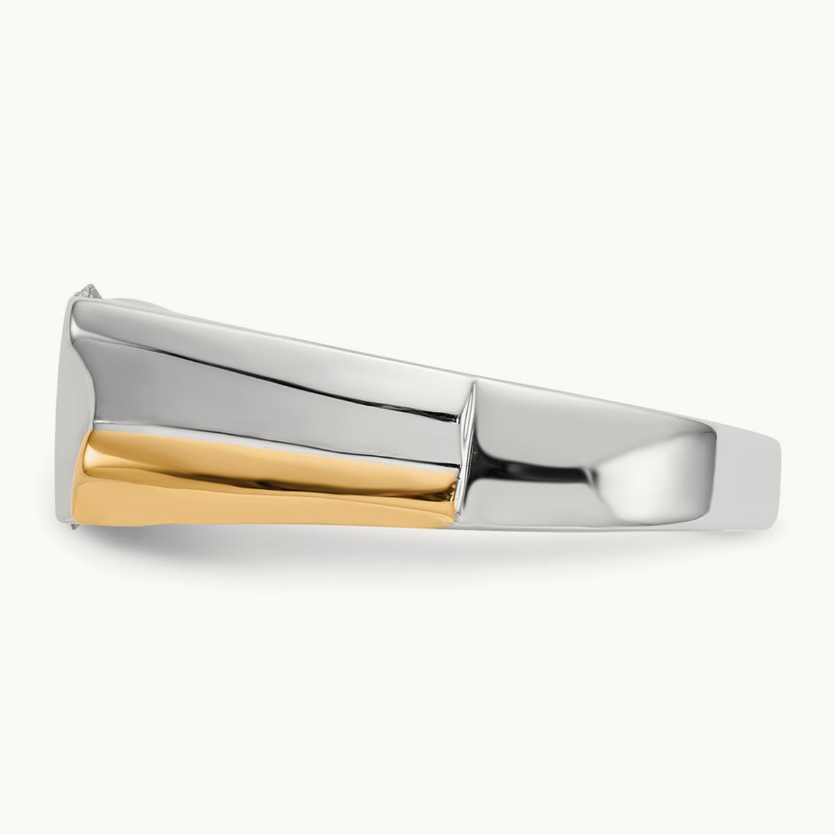 Diamond Mens Ring, 14K Two-tone Gold
